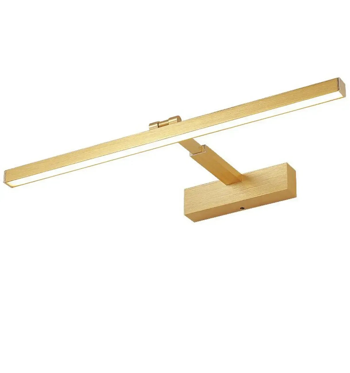 Gold Metal Linear LED Adjustable Vanity Light for Bathroom