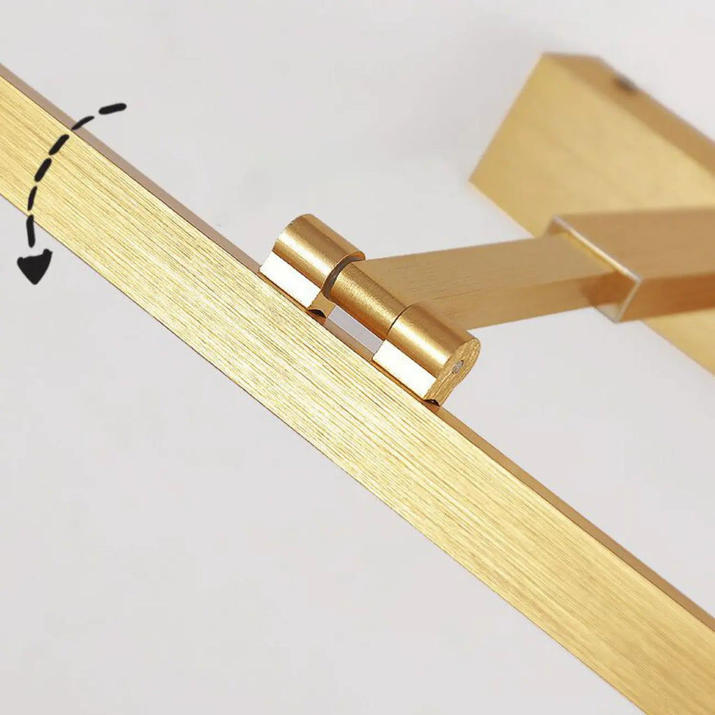 Gold Metal Linear LED Adjustable Vanity Light for Bathroom