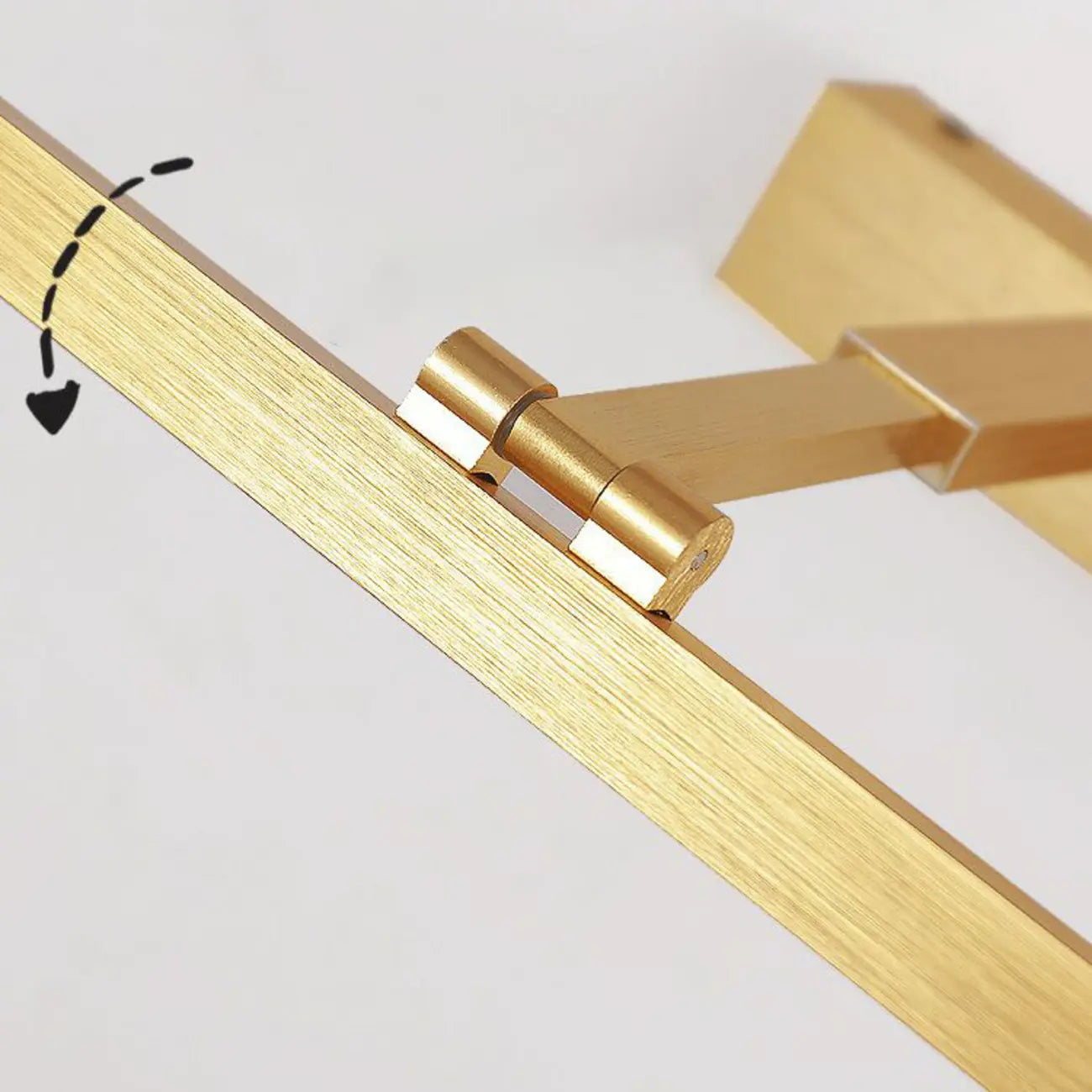 Gold Metal Linear LED Adjustable Vanity Light for Bathroom
