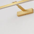 Gold Metal Linear LED Adjustable Vanity Light for Bathroom