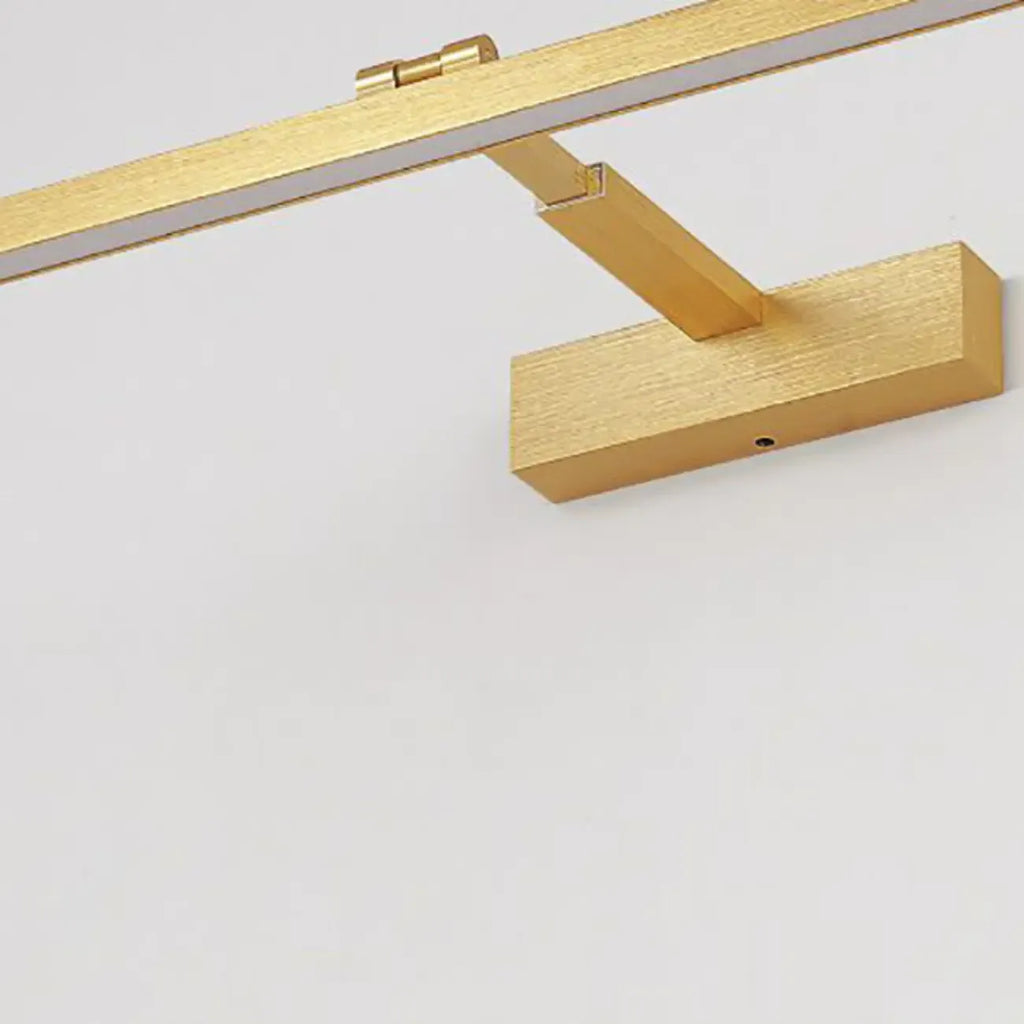 Gold Metal Linear LED Adjustable Vanity Light for Bathroom