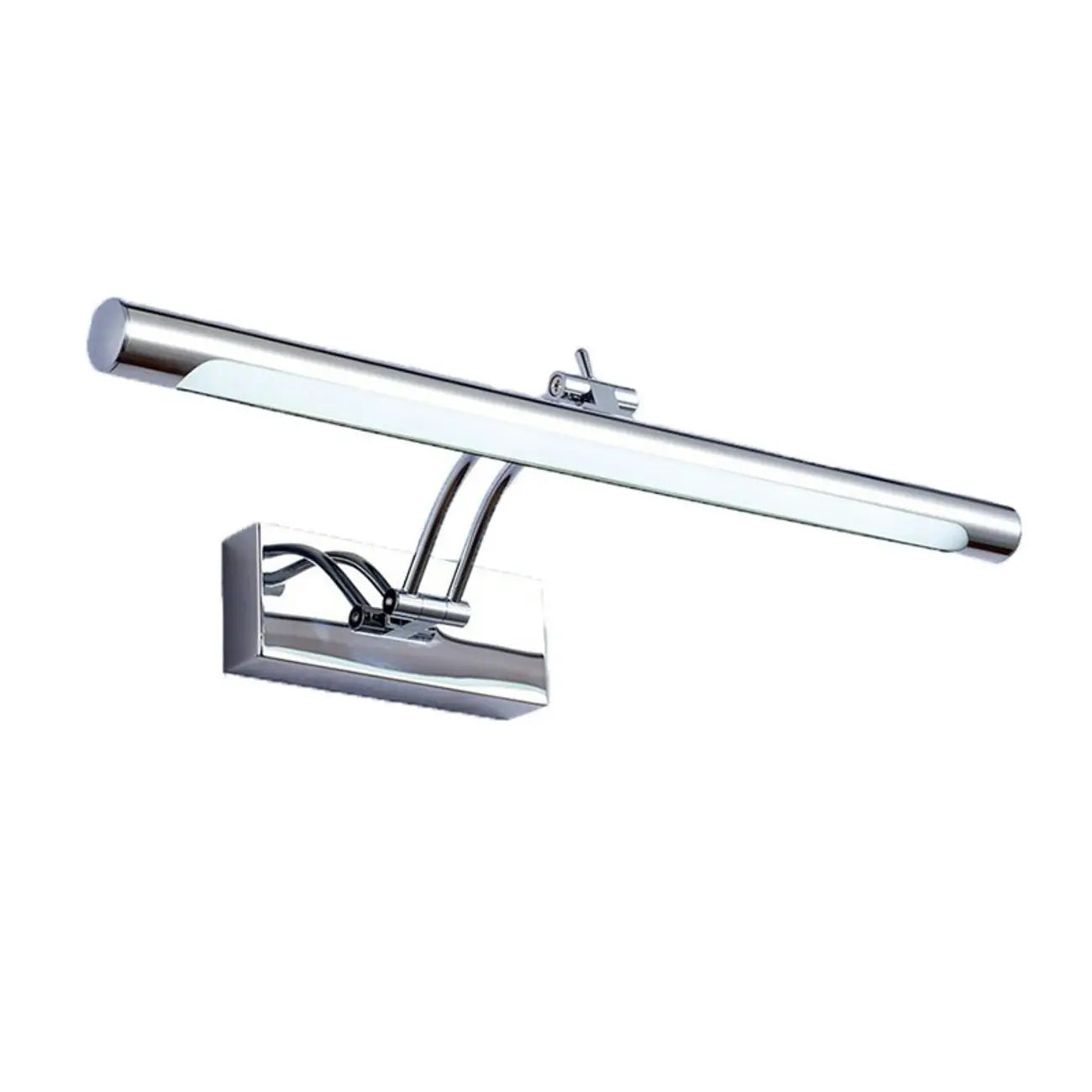 Modern Silver Dimmable LED Vanity Light with Adjustable Arm