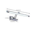 Modern Silver Dimmable LED Vanity Light with Adjustable Arm