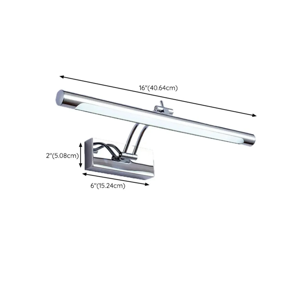 Modern Silver Dimmable LED Vanity Light with Adjustable Arm