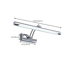 Modern Silver Dimmable LED Vanity Light with Adjustable Arm