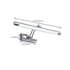 Modern Silver Dimmable LED Vanity Light with Adjustable Arm