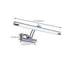 Modern Silver Dimmable LED Vanity Light with Adjustable Arm