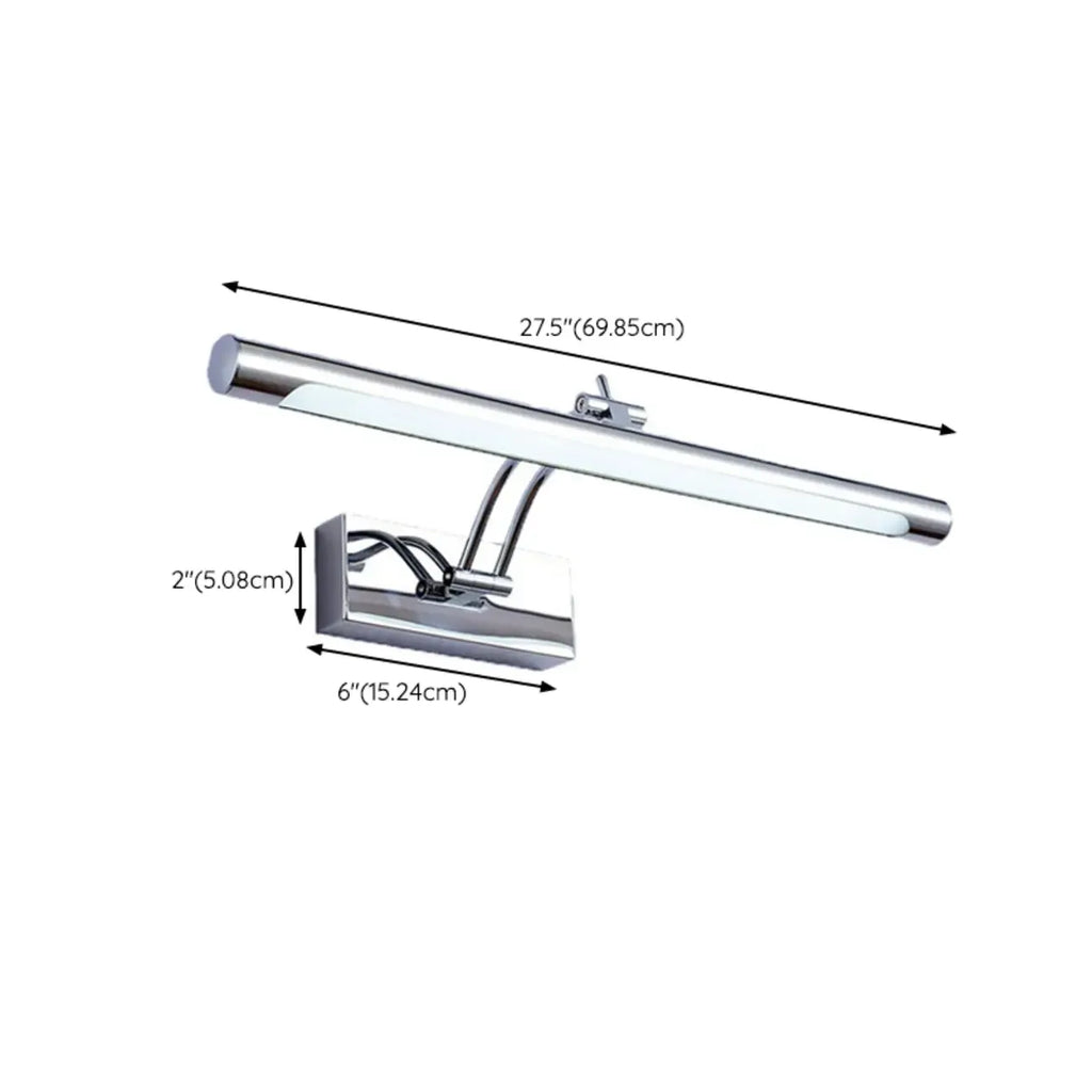 Modern Silver Dimmable LED Vanity Light with Adjustable Arm