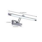 Modern Silver Dimmable LED Vanity Light with Adjustable Arm