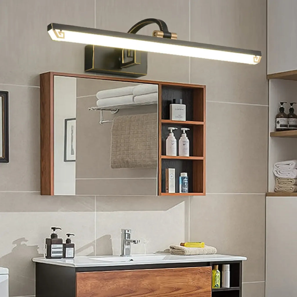 Arched Black Acrylic LED Vanity Light for Bathroom