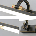 Arched Black Acrylic LED Vanity Light for Bathroom