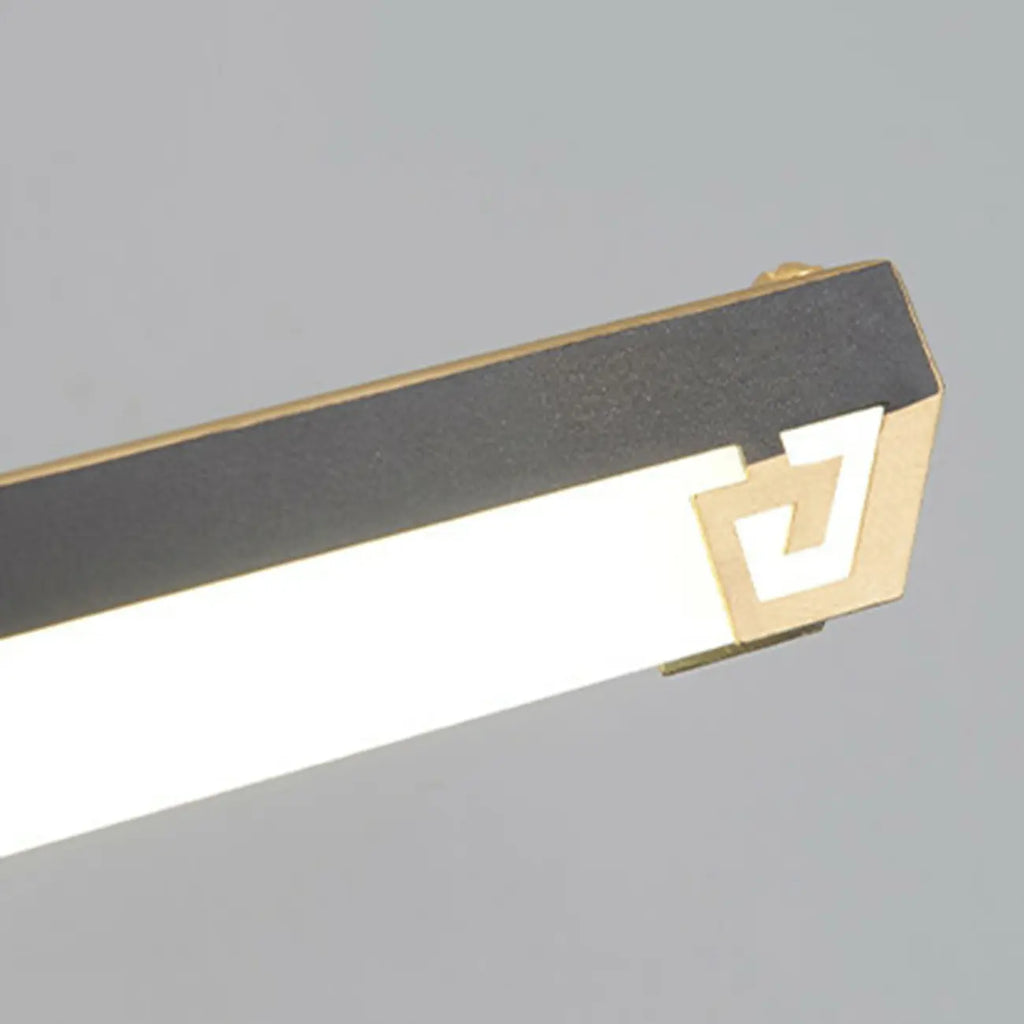 Arched Black Acrylic LED Vanity Light for Bathroom