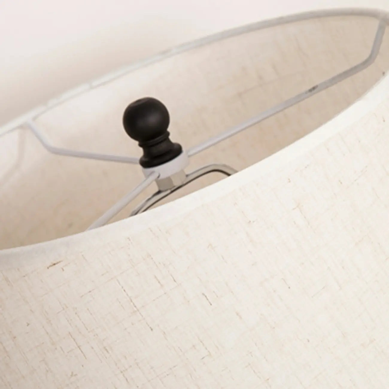 Geometric Black Table Lamp with Fabric Shade for Bedroom