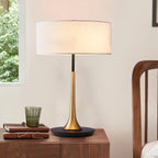 Modern Geometric Fabric Table Lamp Plug in Electric for Bedroom