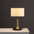 Modern Geometric Fabric Table Lamp Plug in Electric for Bedroom