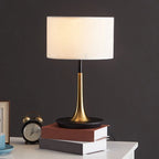 Modern Geometric Fabric Table Lamp Plug in Electric for Bedroom