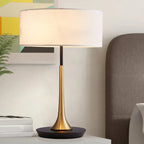 Modern Geometric Fabric Table Lamp Plug in Electric for Bedroom