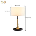 Modern Geometric Fabric Table Lamp Plug in Electric for Bedroom