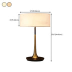 Modern Geometric Fabric Table Lamp Plug in Electric for Bedroom