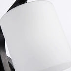 Arched Vintage White Glass Cylindrical Wall Lamp
