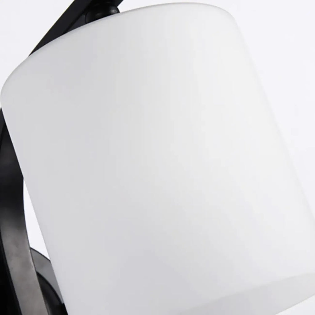 Arched Vintage White Glass Cylindrical Wall Lamp