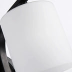 Arched Vintage White Glass Cylindrical Wall Lamp