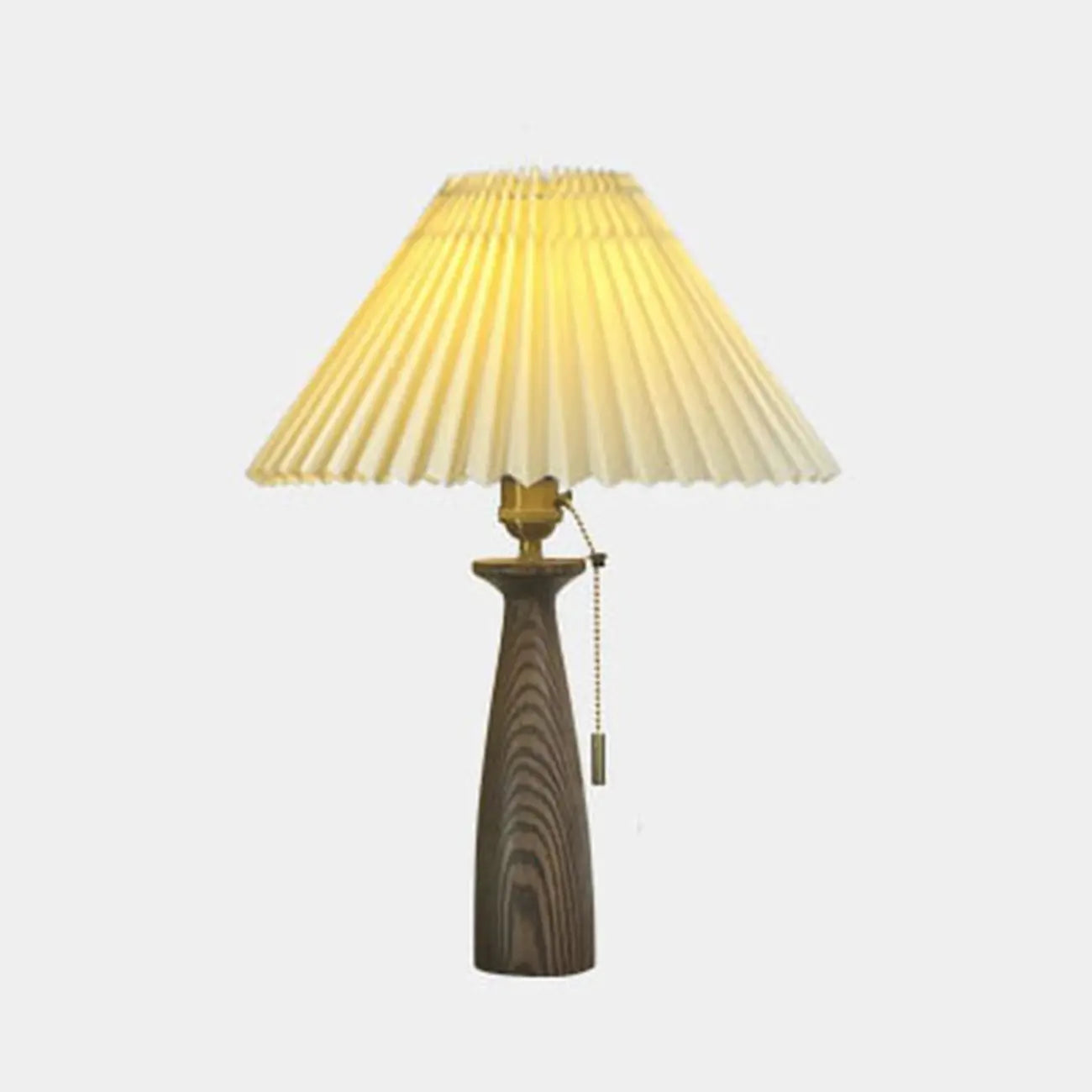 Modern Lumber Table Lamp with Beige Shade for Residential