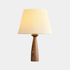 Modern Lumber Table Lamp with Beige Shade for Residential