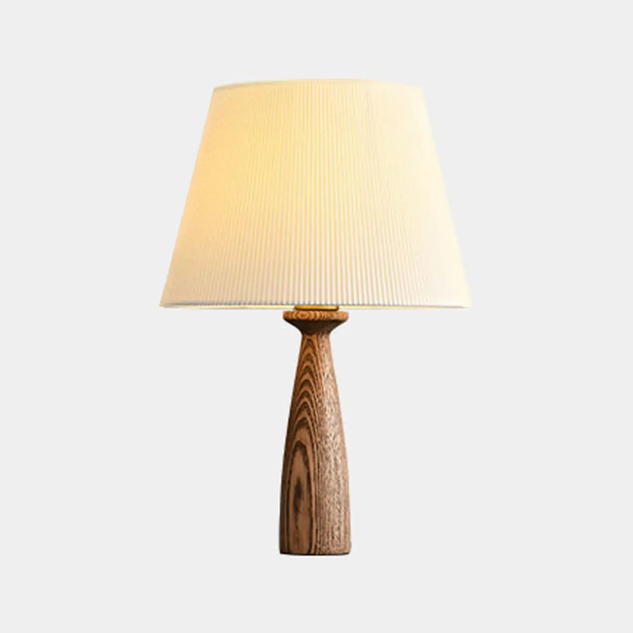 Modern Lumber Table Lamp with Beige Shade for Residential