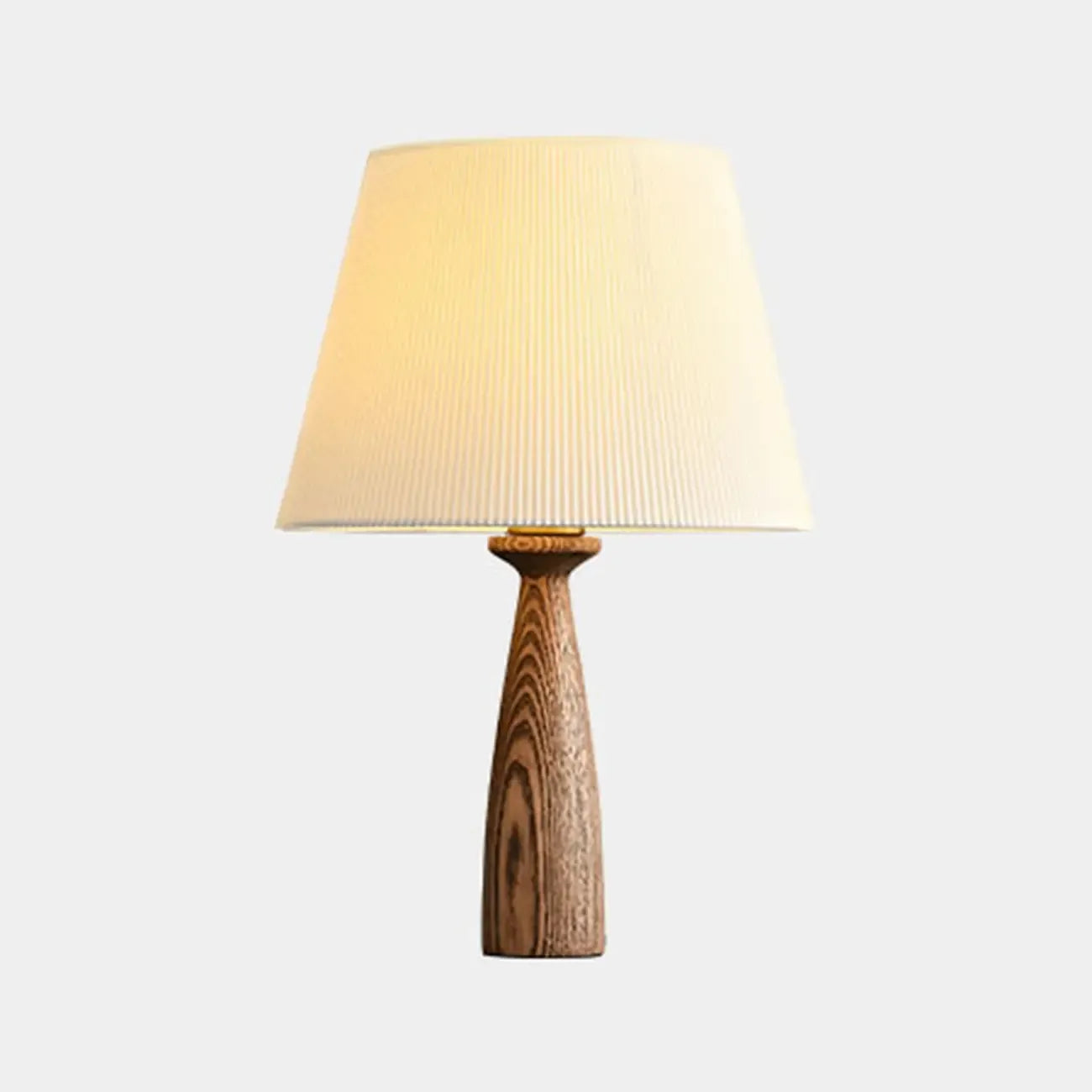 Modern Lumber Table Lamp with Beige Shade for Residential