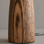 Modern Lumber Table Lamp with Beige Shade for Residential