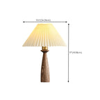 Modern Lumber Table Lamp with Beige Shade for Residential