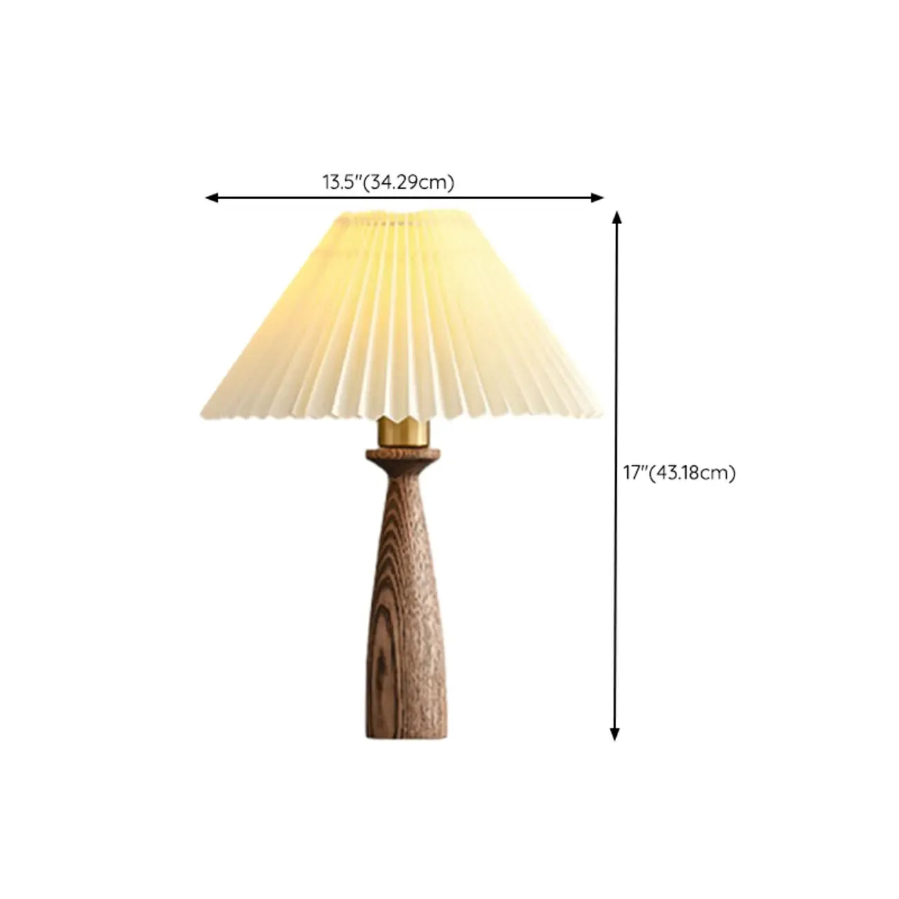 Modern Lumber Table Lamp with Beige Shade for Residential