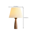 Modern Lumber Table Lamp with Beige Shade for Residential