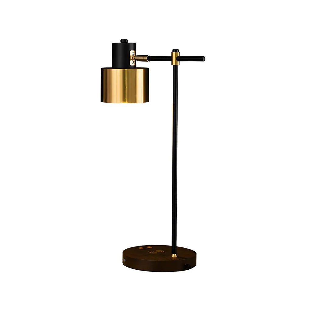 Contemporary Black Metal Eye Caring Table Lamp