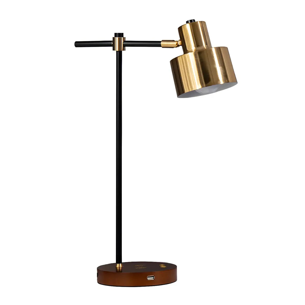 Contemporary Black Metal Eye Caring Table Lamp