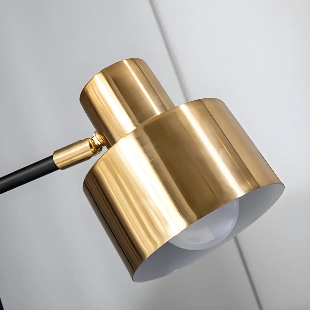 Contemporary Black Metal Eye Caring Table Lamp