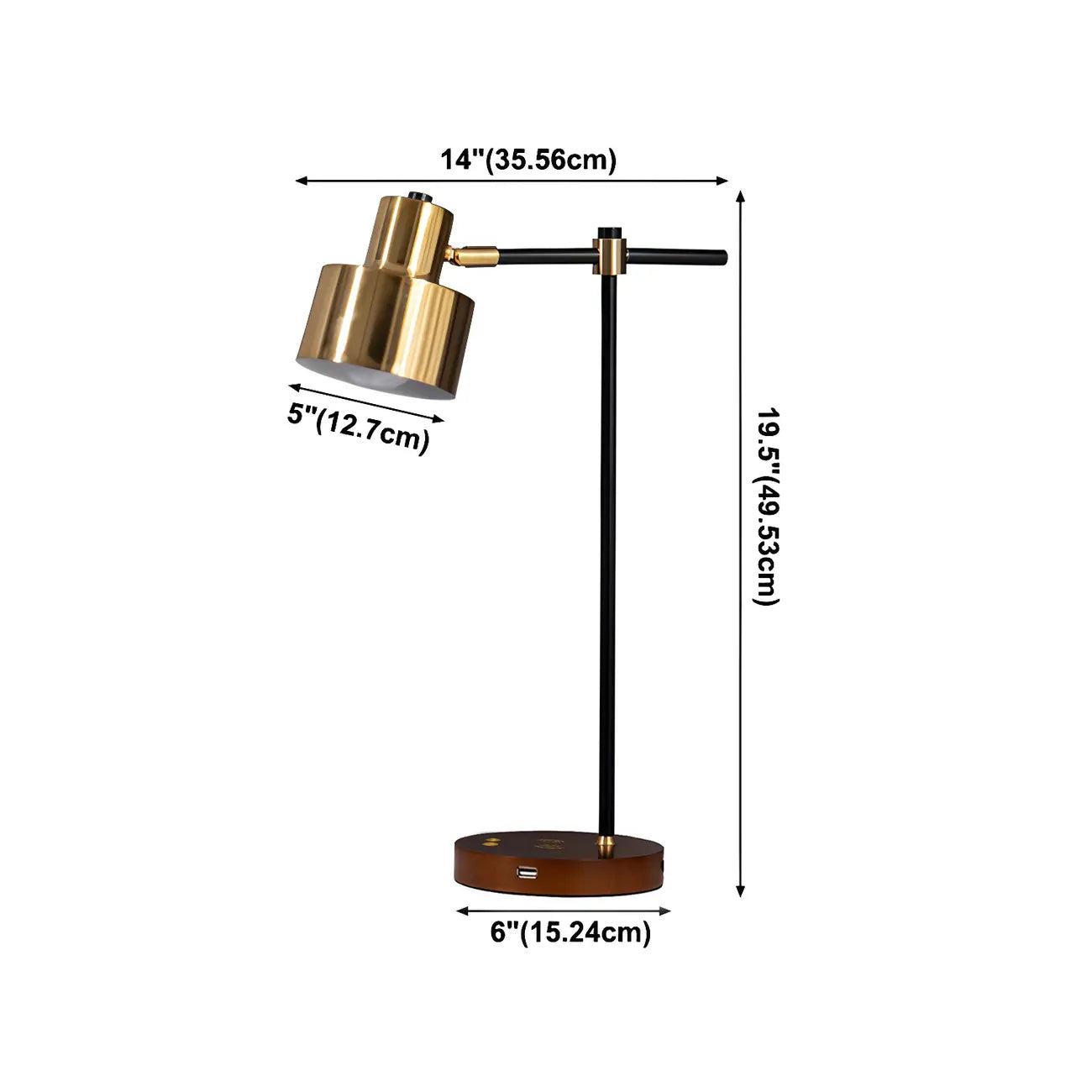 Contemporary Black Metal Eye Caring Table Lamp