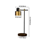 Contemporary Black Metal Eye Caring Table Lamp