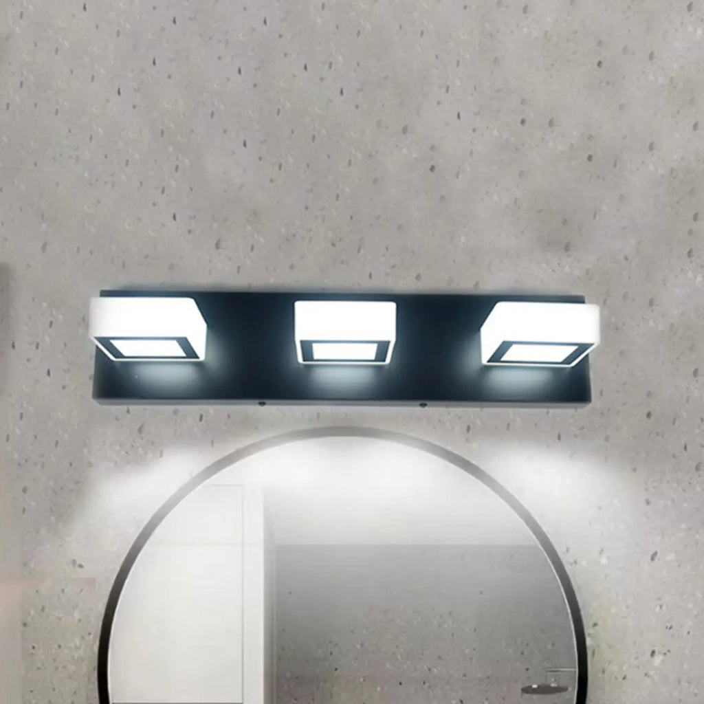 Creative Acrylic Cube 3 Head Wall Lamp for Bathroom Mirror