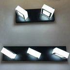 Creative Acrylic Cube 3 Head Wall Lamp for Bathroom Mirror