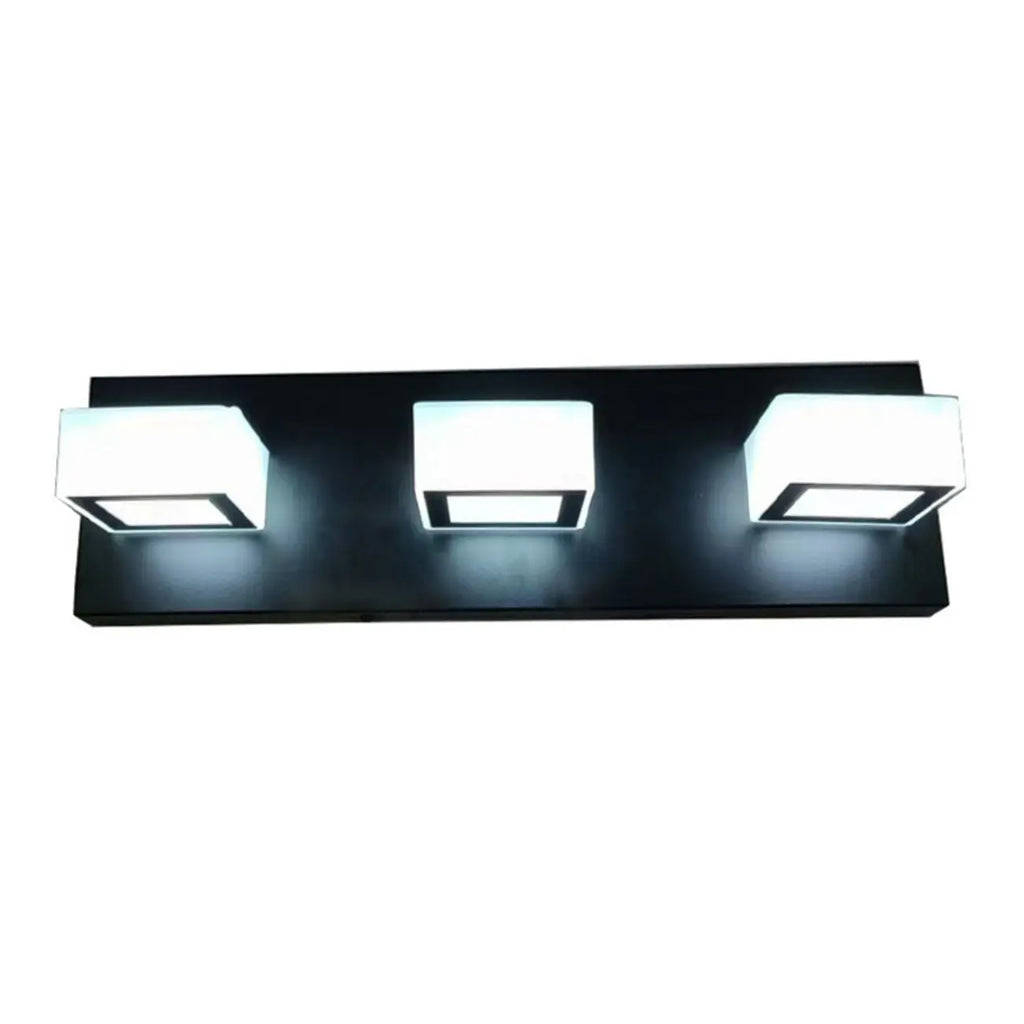 Creative Acrylic Cube 3 Head Wall Lamp for Bathroom Mirror