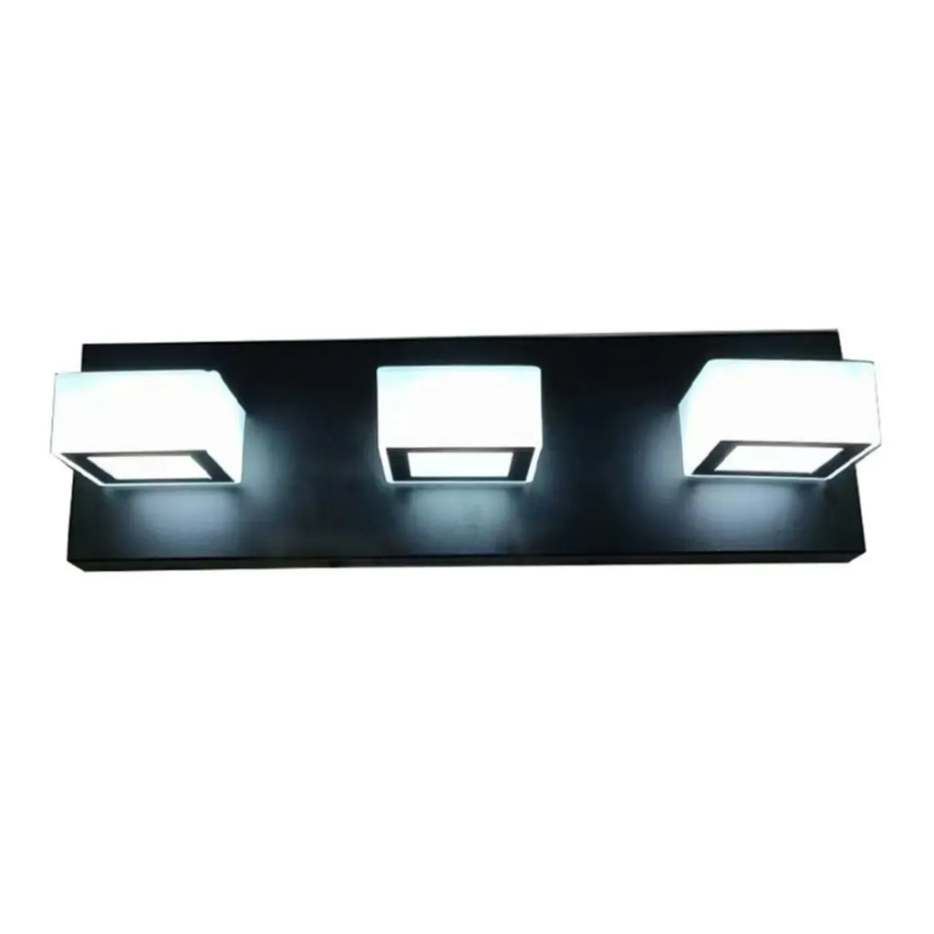 Creative Acrylic Cube 3 Head Wall Lamp for Bathroom Mirror