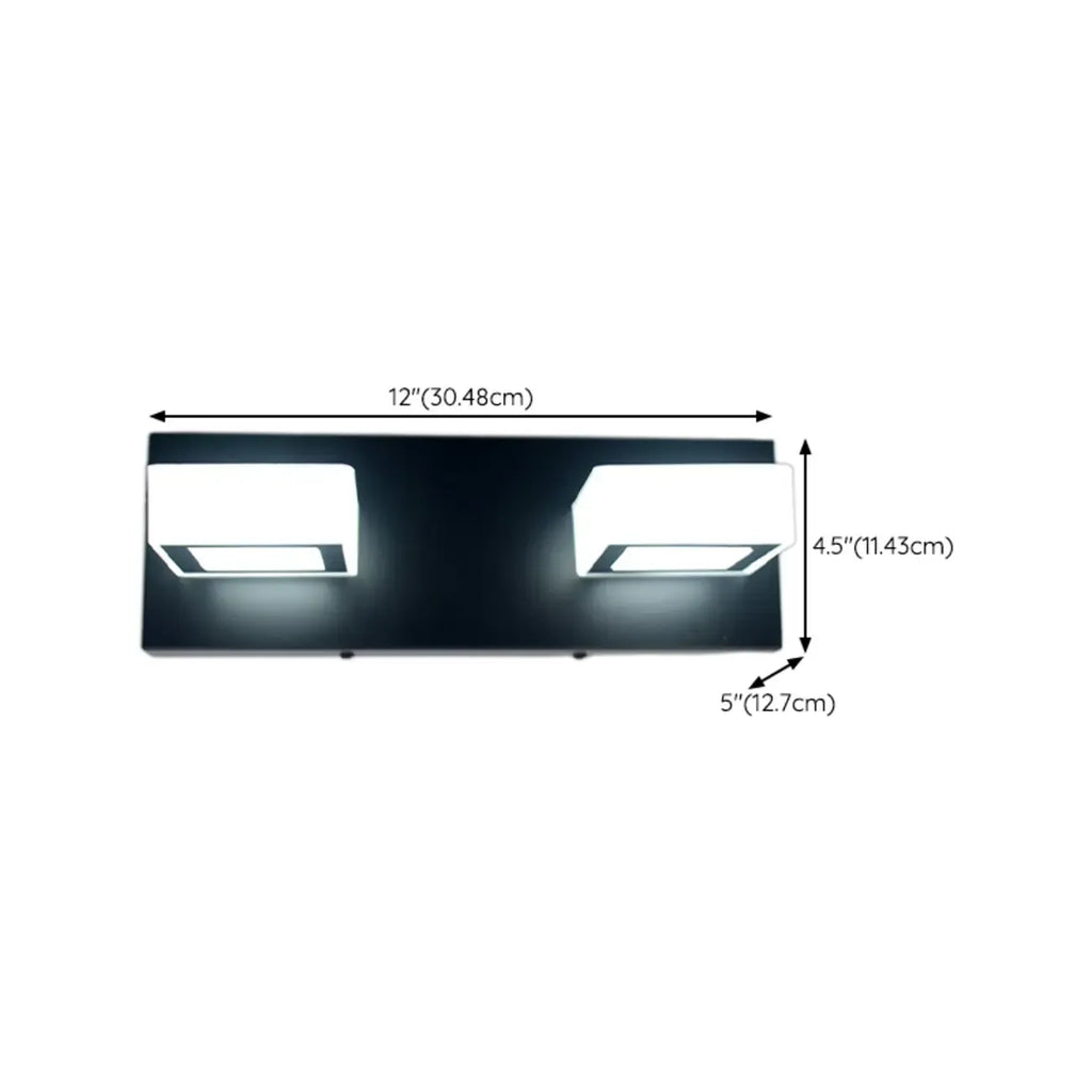 Creative Acrylic Cube 3 Head Wall Lamp for Bathroom Mirror