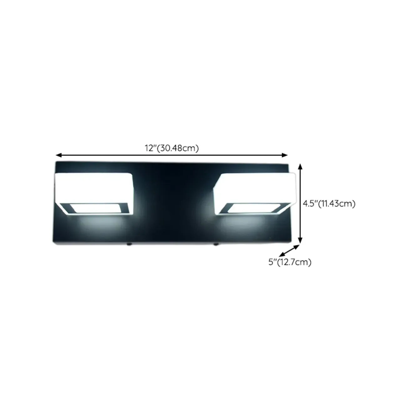 Creative Acrylic Cube 3 Head Wall Lamp for Bathroom Mirror