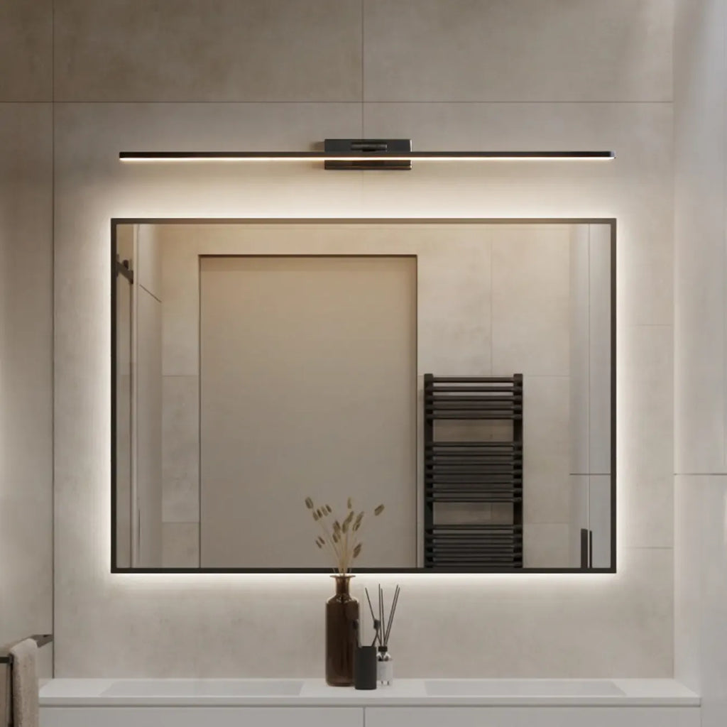 Nordic Black Sleek Linear LED Wall Lamp with Adjustable Arm