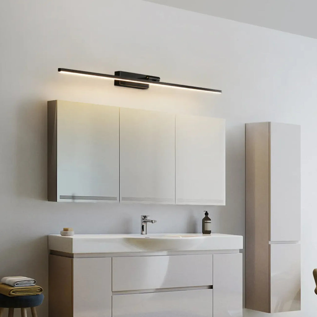 Nordic Black Sleek Linear LED Wall Lamp with Adjustable Arm