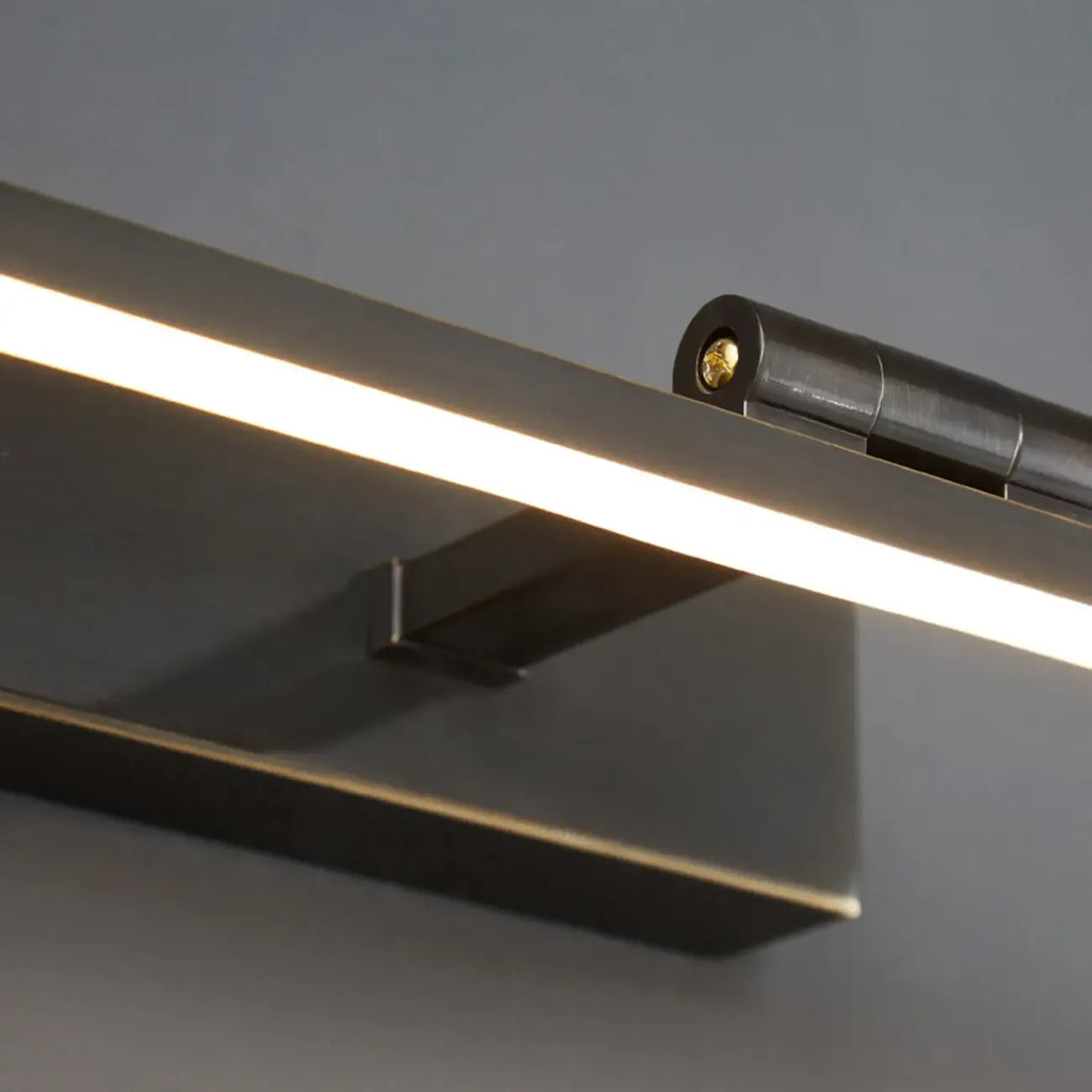 Nordic Black Sleek Linear LED Wall Lamp with Adjustable Arm