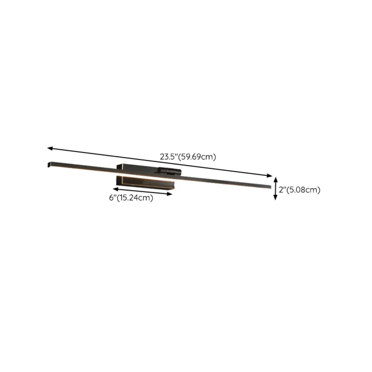Nordic Black Sleek Linear LED Wall Lamp with Adjustable Arm