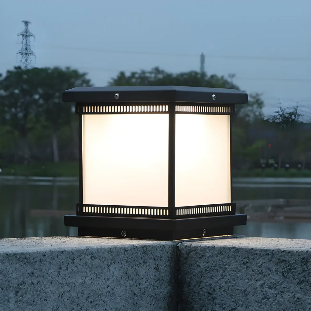 Modern Cube LED Table Lamp with Matte Finish for Outdoors